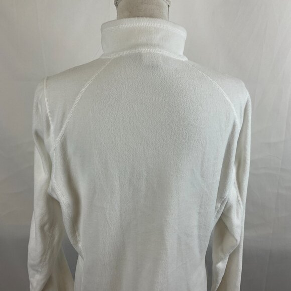The North Face Fleece Pullover Women's L White Long Sleeve Quarter Zip - Picture 10 of 13